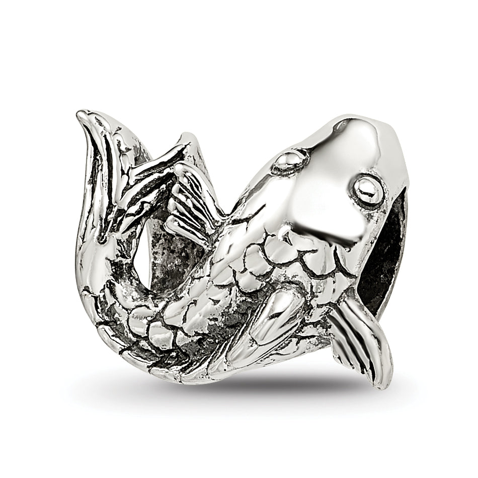 Sterling Silver Reflections Fish Bead Main image