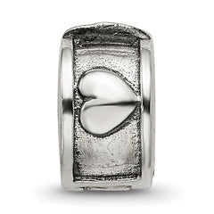 Sterling Silver Reflections Hinged Heart Clip Bead