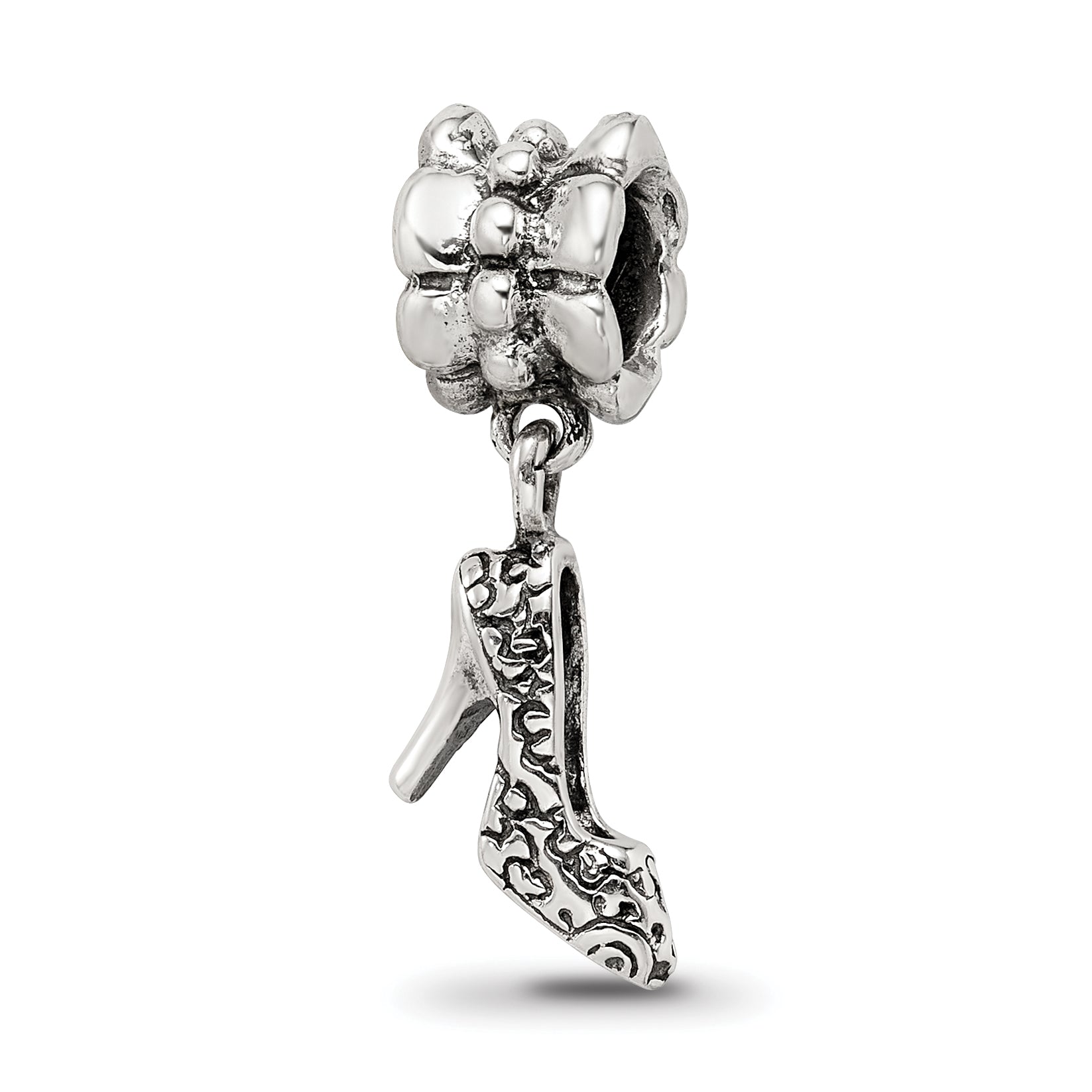 Sterling Silver Reflections High Heel Shoe Dangle Bead Main image
