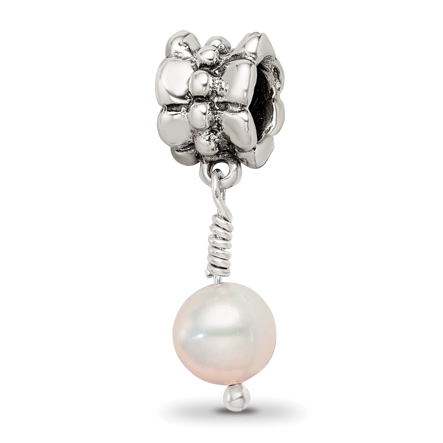 Sterling Silver Reflections Pink FW Cultured Pearl Dangle Bead Main image