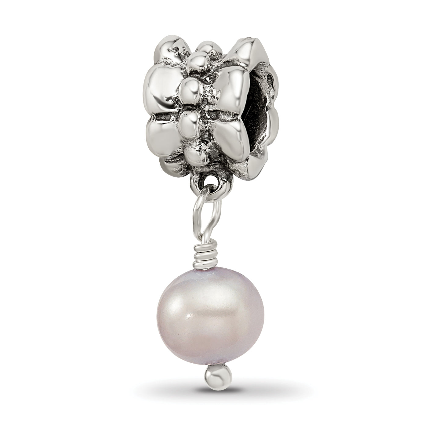 Sterling Silver Reflections Lavender FW. Cultured Pearl Dangle Bead Main image