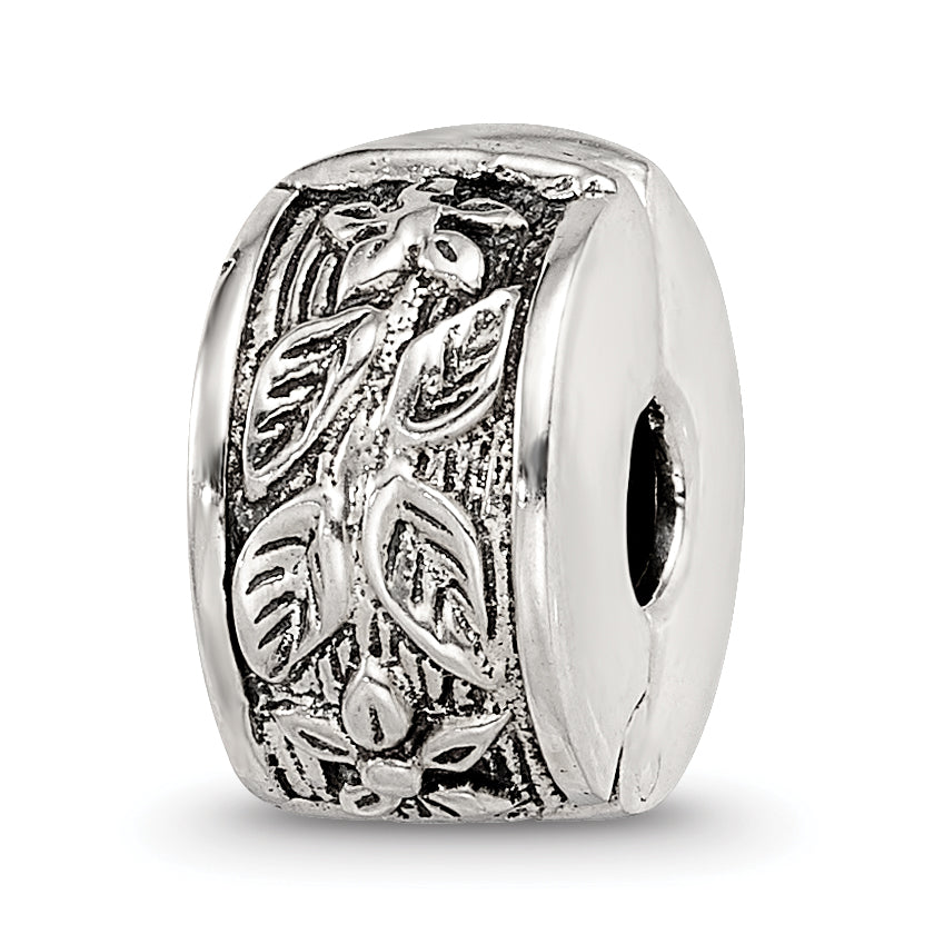 Sterling Silver Reflections Hinged Floral Clip Bead Main image