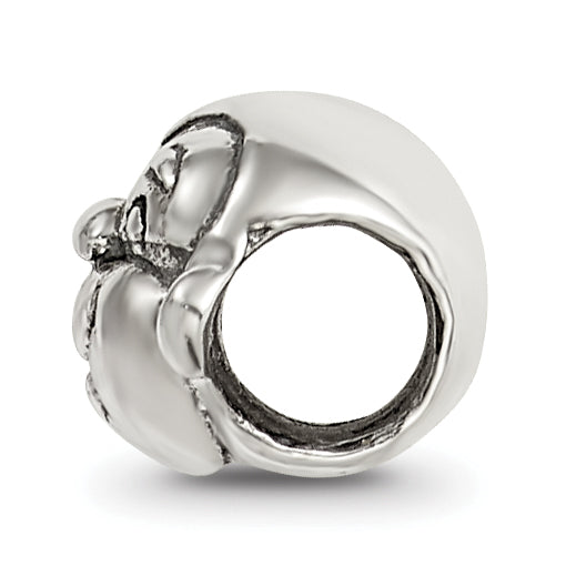 Sterling Silver 925 Kids Monkey Bead with Antiqued Finish Solid Design Secondary image