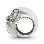 Sterling Silver 925 Kids Monkey Bead with Antiqued Finish Solid Design