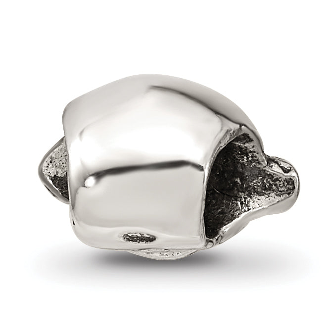 Sterling Silver 925 Kids Monkey Bead with Antiqued Finish Solid Design