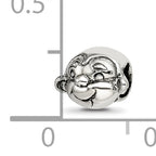 Sterling Silver 925 Kids Monkey Bead with Antiqued Finish Solid Design