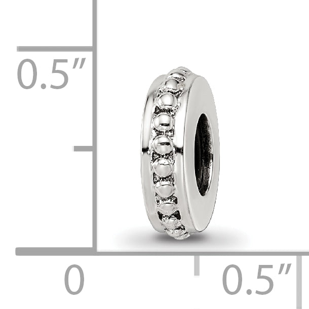 Sterling Silver 925 Spacer Bead with Antiqued Finish Solid and Casted