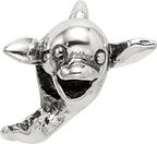 Sterling Silver 925 Kids Dolphin Bead with Antiqued Solid Finish