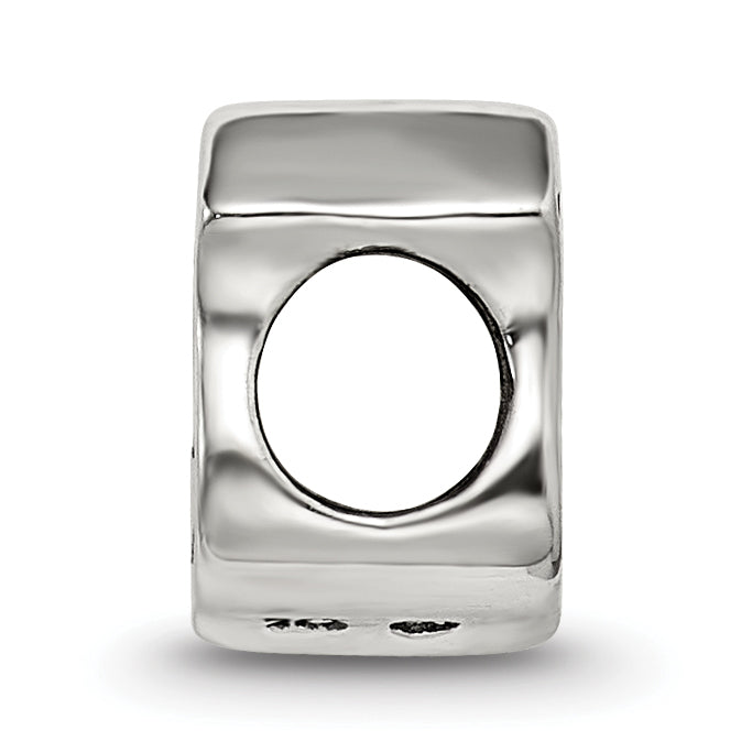 Sterling Silver 925 Route 66 Bead with Antiqued Finish Vintage Charm