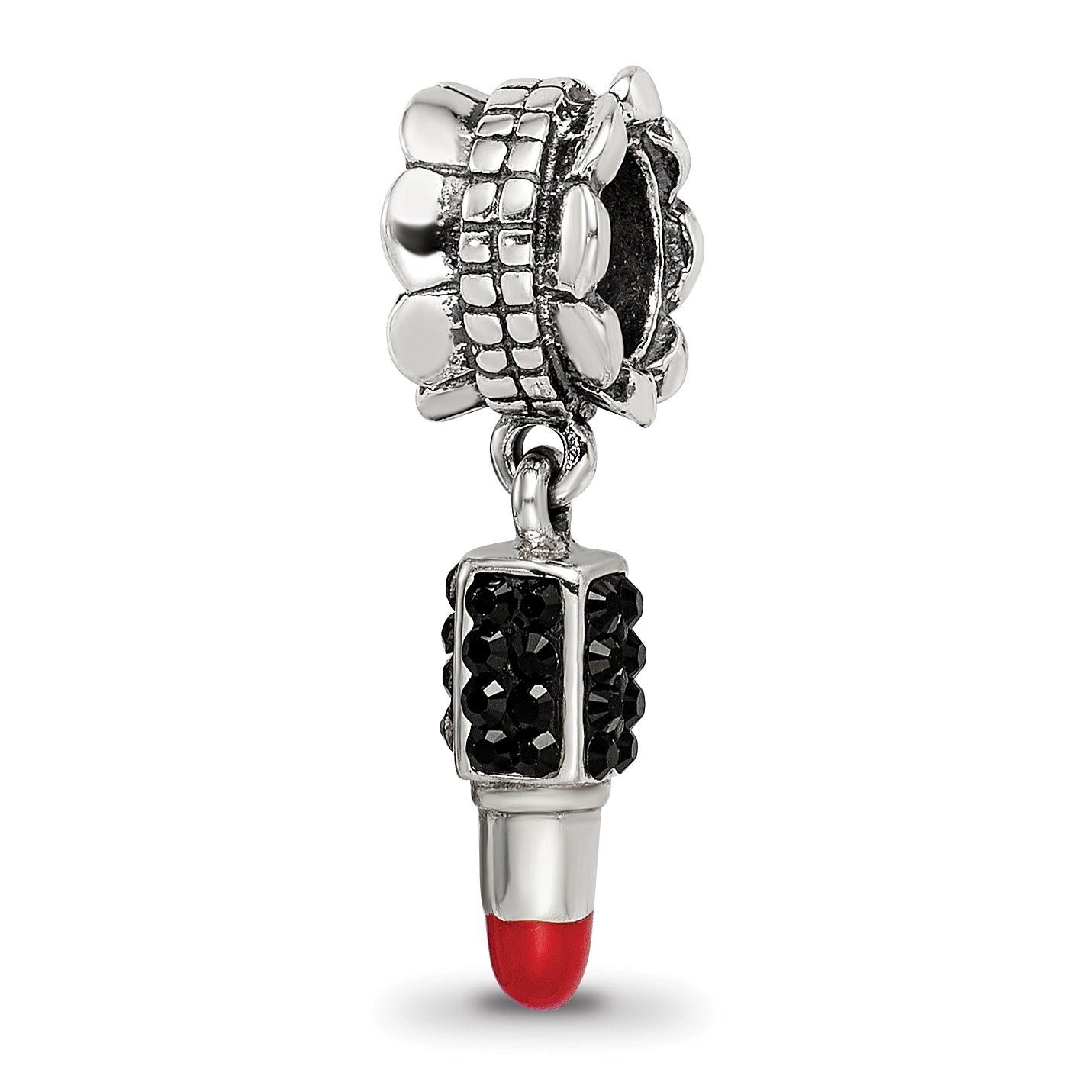 SS Reflections Red Enamel Preciosa Crystal Lipstick Dangle Bead Main image