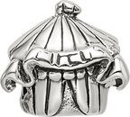 Sterling Silver 925 Circus Tent Bead for Kids with Antiqued Finish