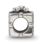 Sterling Silver 925 Antiqued Kids Bead with Solid Cast Design