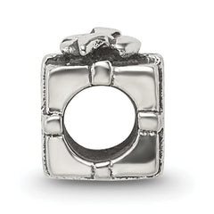 Sterling Silver 925 Antiqued Kids Bead with Solid Cast Design