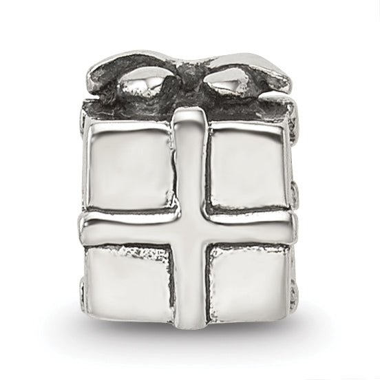 Sterling Silver 925 Antiqued Kids Bead with Solid Cast Design