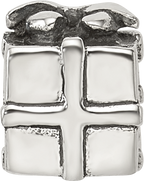 Sterling Silver 925 Antiqued Kids Bead with Solid Cast Design