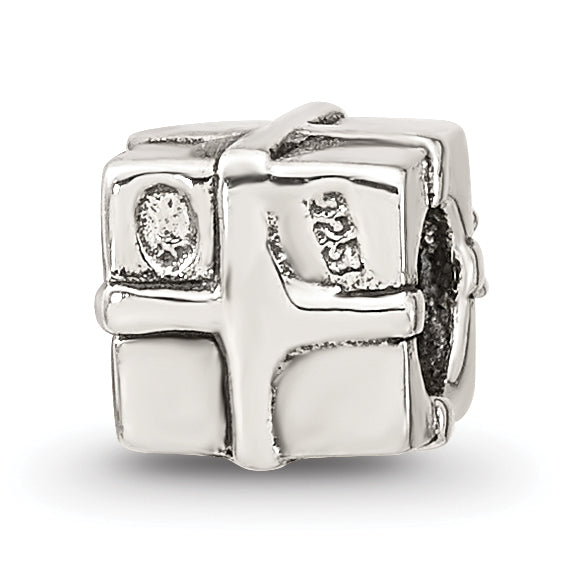 Sterling Silver 925 Antiqued Kids Bead with Solid Cast Design