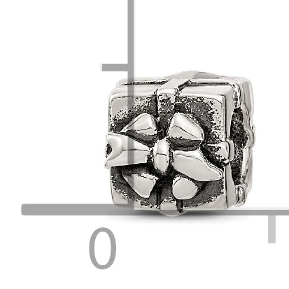 Sterling Silver 925 Antiqued Kids Bead with Solid Cast Design