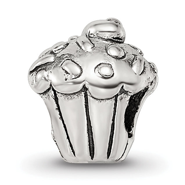 Sterling Silver Reflections Kids Cupcake Bead Main image