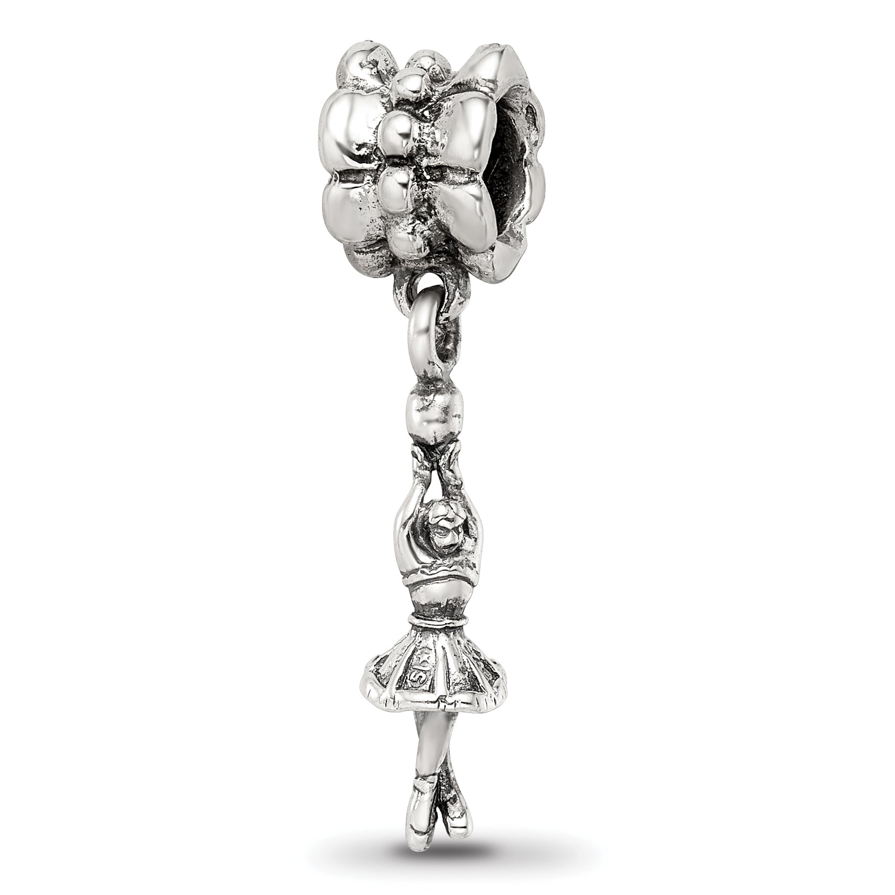 Sterling Silver Reflections Ballerina Dangle Bead Main image