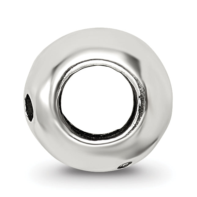 Sterling Silver 925 Reflections Bowling Ball Bead with Antiqued Finish Secondary image