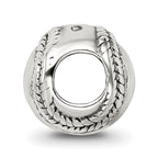 Sterling Silver 925 Baseball Bead with Antiqued Finish  Solid Cast Classic Design