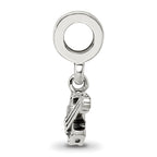 Sterling Silver 925 Electric Guitar Dangle Bead with Antiqued Finish Stylish