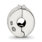 Sterling Silver 925 Hinged CZ Clip Bead with Polished Finish