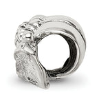 Sterling Silver 925 Snail Bead for Kids with Antiqued Finish Solid Cast
