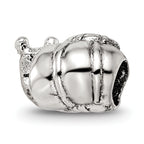 Sterling Silver 925 Snail Bead for Kids with Antiqued Finish Solid Cast
