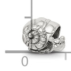 Sterling Silver 925 Snail Bead for Kids with Antiqued Finish Solid Cast