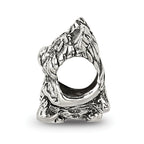 Sterling Silver 925 Kids Dog Bead with Antiqued Finish Solid Design