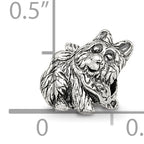 Sterling Silver 925 Kids Dog Bead with Antiqued Finish Solid Design