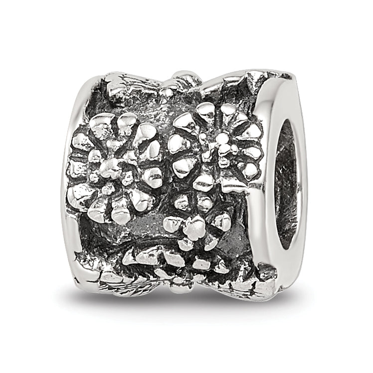 Sterling Silver 925 Antiqued Butterfly Bali Bead Solid Casted Jewelry