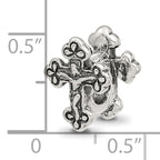 Sterling Silver 925 Crucifix Bead Antiqued Solid Design Sophia Jewelers