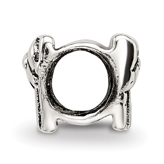 Sterling Silver 925 Kids Bead Antiqued Christmas Gift Charm Secondary image