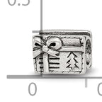 Sterling Silver 925 Kids Bead Antiqued Christmas Gift Charm