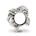 Sterling Silver 925 Kids Bead with Antique Finish and Sunshine Design
