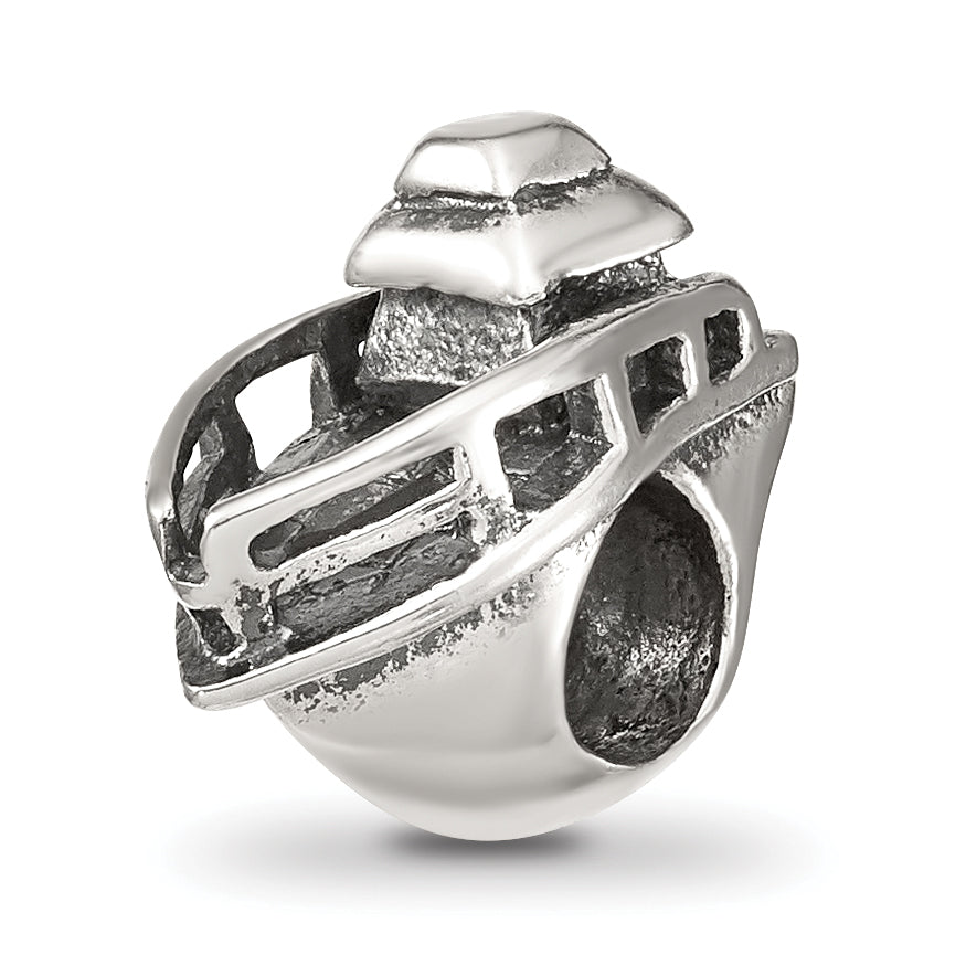 Sterling Silver Reflections Boat Bead Main image