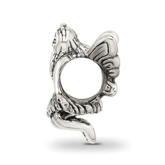 Sterling Silver 925 Antiqued Fairy Bead with Whimsical Themed Design