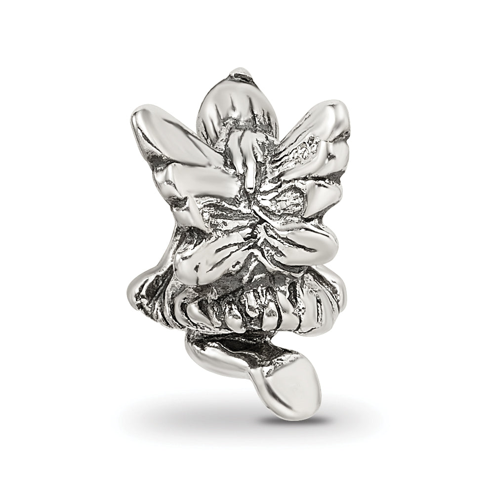 Sterling Silver 925 Antiqued Fairy Bead with Whimsical Themed Design