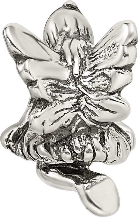 Sterling Silver 925 Antiqued Fairy Bead with Whimsical Themed Design