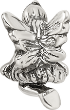 Sterling Silver 925 Antiqued Fairy Bead with Whimsical Themed Design