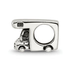 Sterling Silver 925 RV Camper Bead with Antiqued Finish Solid Themed Design