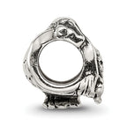 Sterling Silver 925 Antiqued Stork Bead Elegant Themed Solid Design