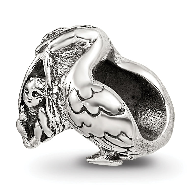 Sterling Silver Reflections Stork Bead Main image