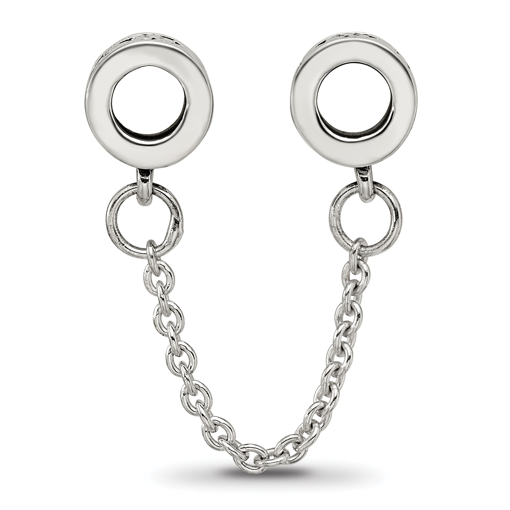 Sterling Silver 925 Floral Themed Bead with Antiqued Finish Solid Design