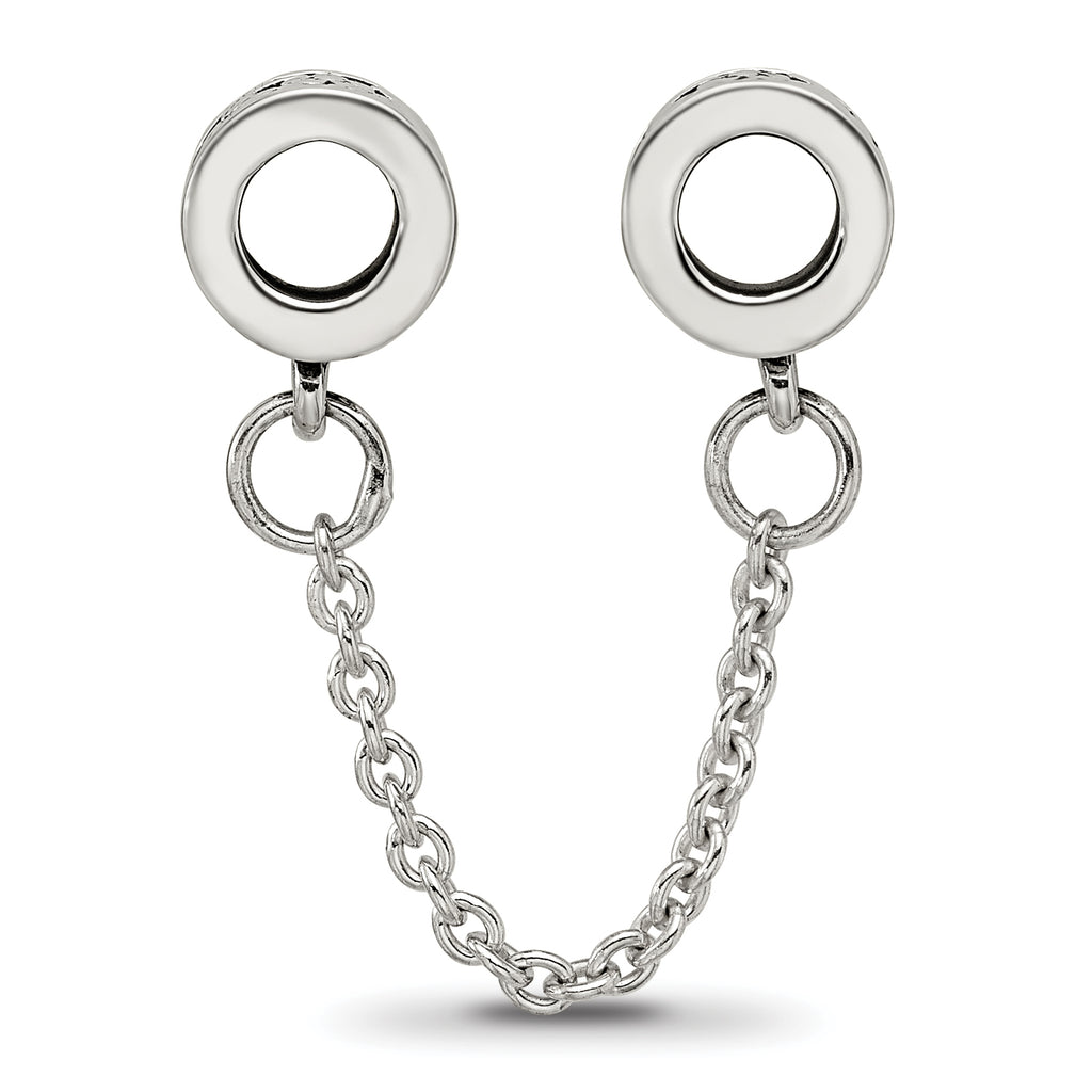 Sterling Silver 925 Floral Themed Bead with Antiqued Finish Solid Design