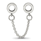 Sterling Silver 925 Floral Themed Bead with Antiqued Finish Solid Design