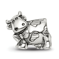 Sterling Silver Reflections Kids Cow w/ Bow Bead