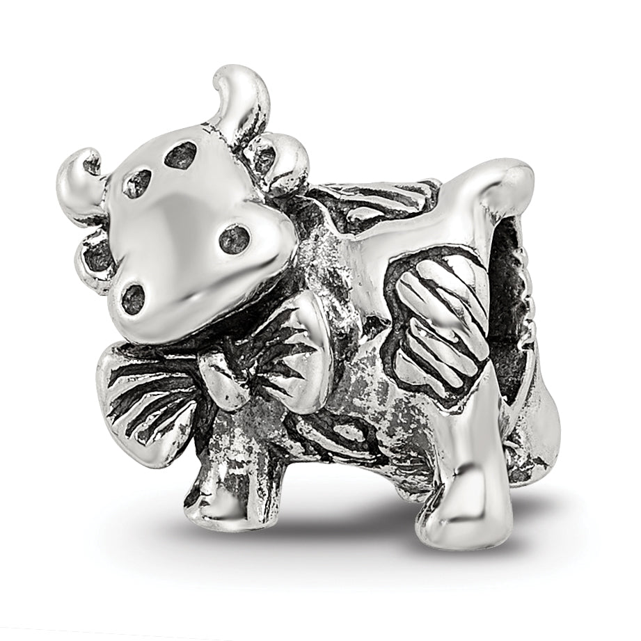 Sterling Silver Reflections Dairy Cow Bead Main image
